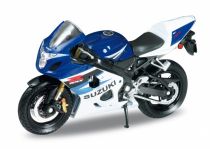 Dřevěné hračky Welly Motocykl Suzuki GSX-R750 1:18 modrý