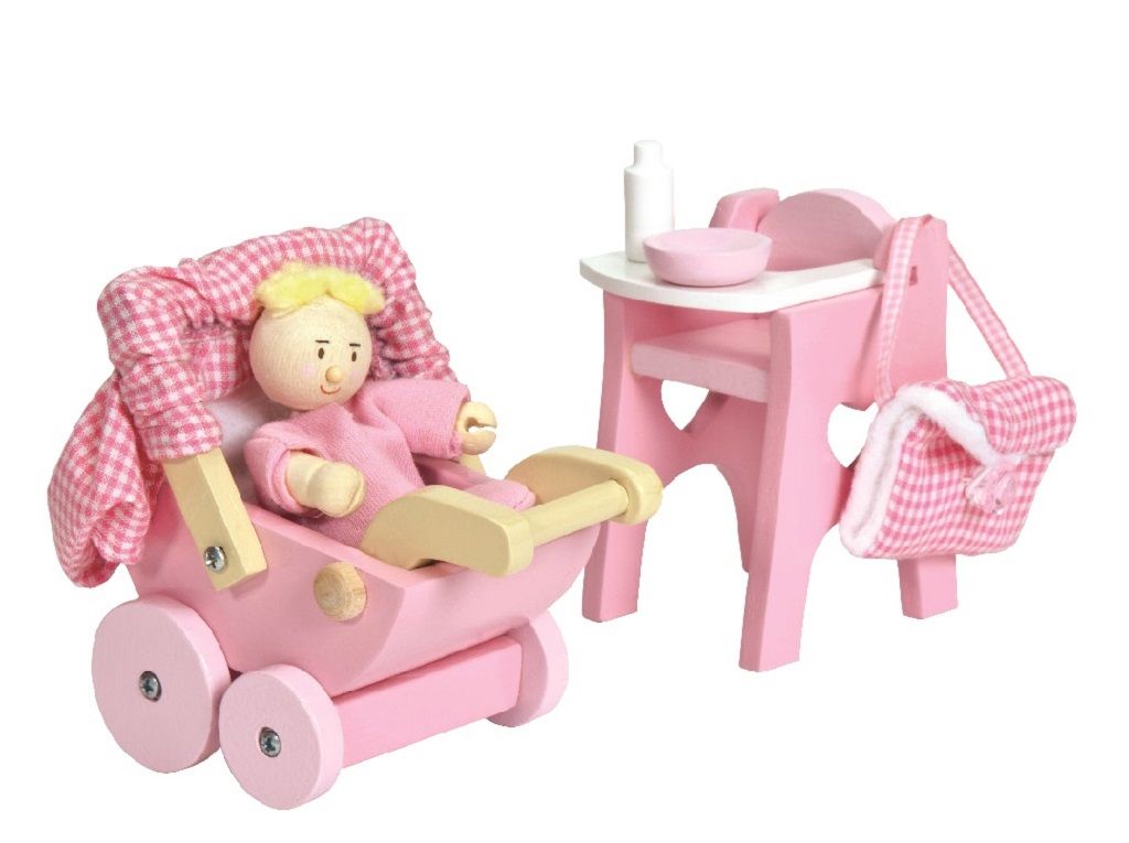 Dřevěné hračky Le Toy Van Set miminko s příslušenstvím