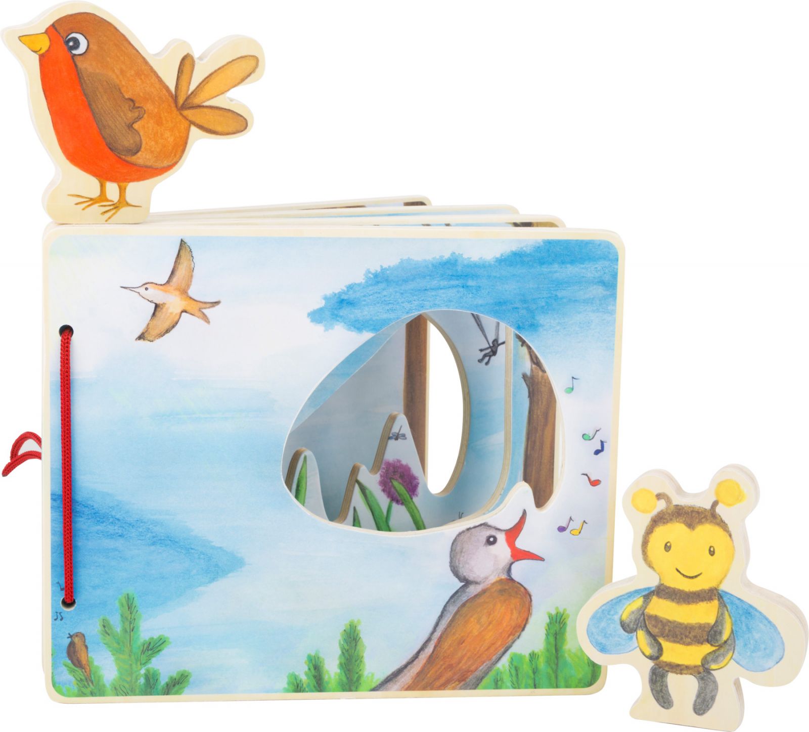 Dřevěné hračky small foot Dřevěná obrázková knížka s včelkou