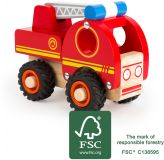 Dřevěné hračky small foot Dřevěné hasičské auto s žebříkem