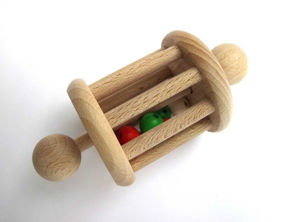 Dřevěné hračky Dřevěné chrastítko přírodní Česká dřevěná hračka