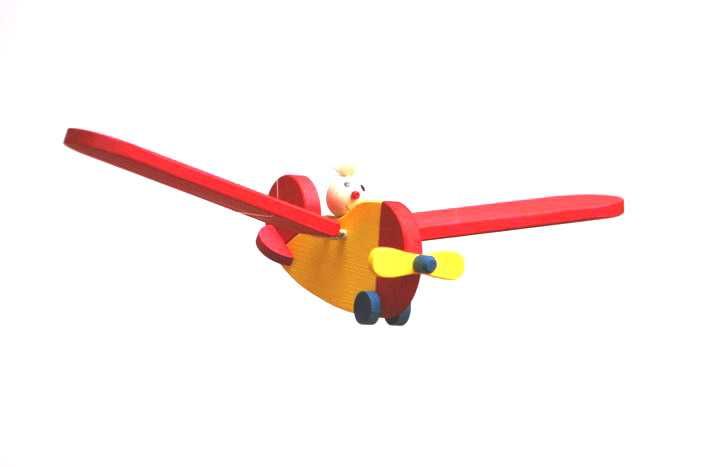 Dřevěné hračky Dřevěné letadlo s pilotem malé Česká dřevěná hračka