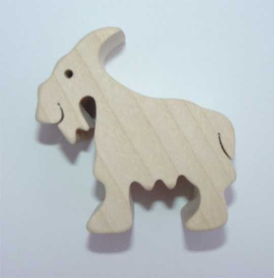 Dřevěné hračky Fauna Dřevěné zvířátko koza