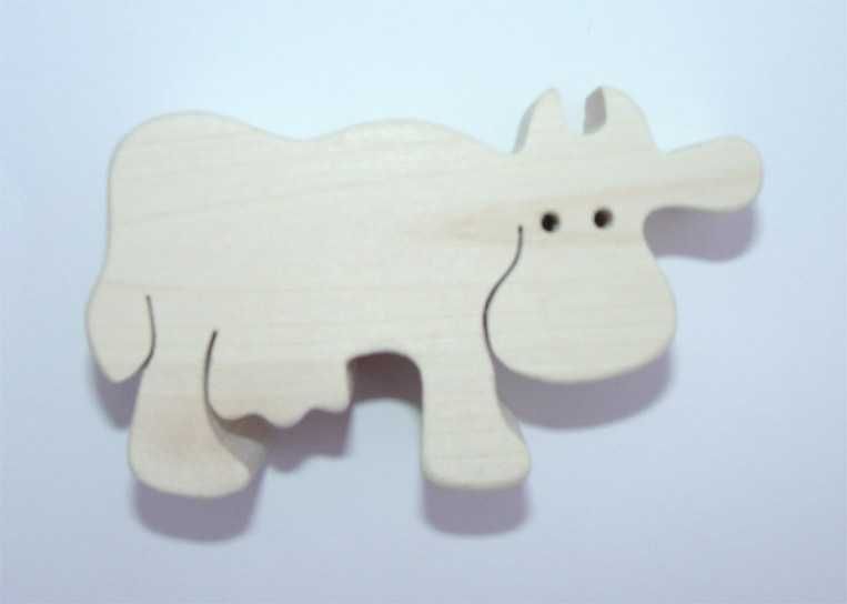 Dřevěné hračky Fauna Dřevěné zvířátko kráva