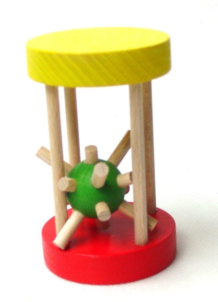 Dřevěné hračky Dřevěný ježek v kleci velký Česká dřevěná hračka
