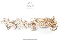 Ugears 3D dřevěné mechanické puzzle Královský kočár