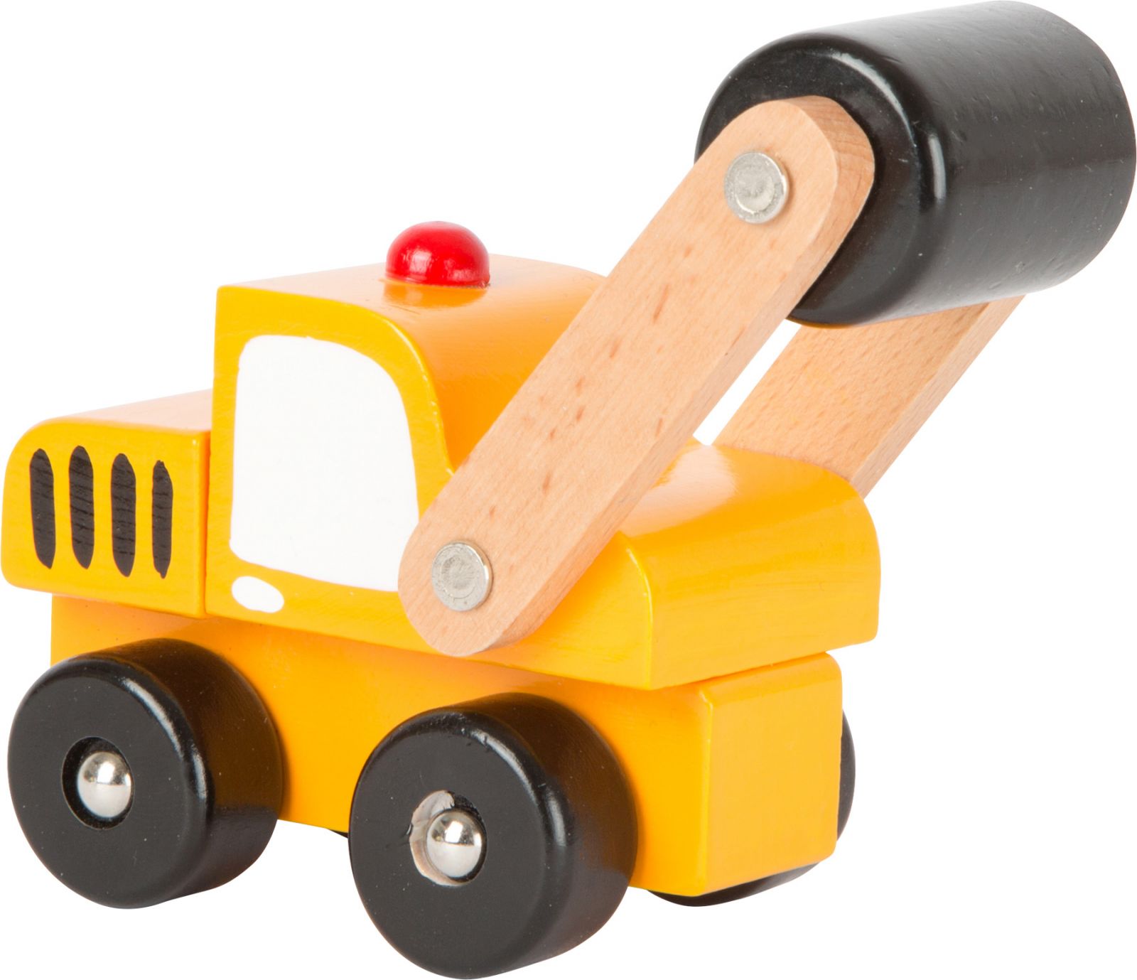 Dřevěné hračky Dřevěná autíčka - Stavební stroje 1 ks válec Small foot by Legler