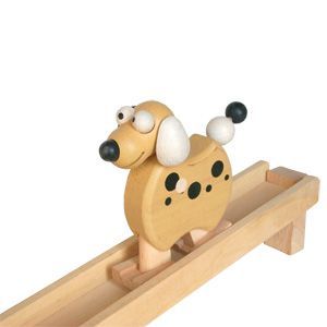 Dřevěné hračky Dřevěné chodící zvířátko na liště - pejsek Ceeda Cavity