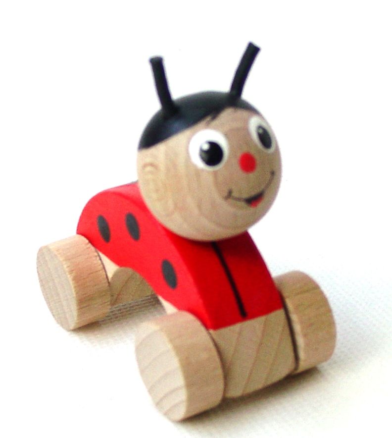 Dřevěné hračky Jezdící zvířátka na kolečkách – Beruška Česká dřevěná hračka