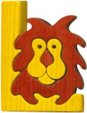 Dřevěné hračky Fauna Abeceda písmenko L lev