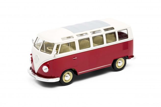Dřevěné hračky Welly Volkswagen T1 Bus (1963) 1:24 červený