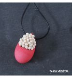Živé šperky - Náhrdelník Slza růžový s trvalými bílými květy