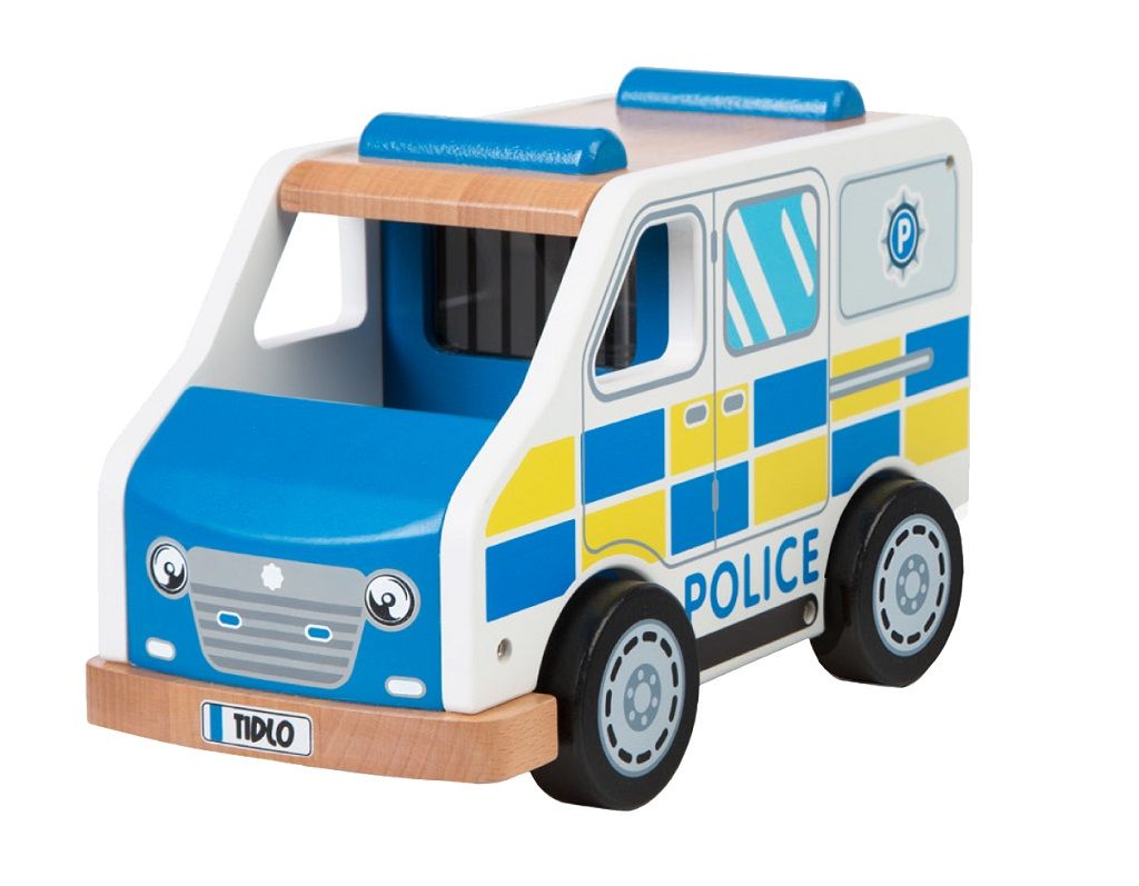 Dřevěné hračky Tidlo Set Policejní dodávka