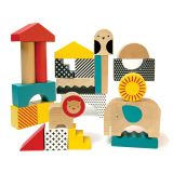 Dřevěné hračky Petit Collage Dřevěné kostky zvířátka