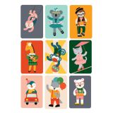 Dřevěné hračky Petit Collage Karty v dóze hloupá opička