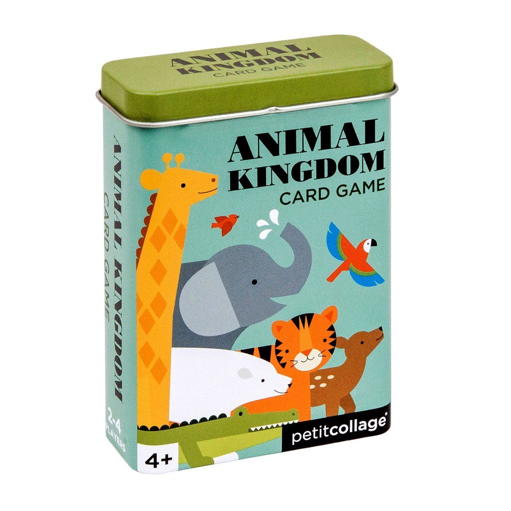 Dřevěné hračky Petit Collage Karty v dóze království zvířat