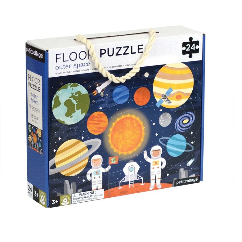Dřevěné hračky Petit Collage Podlahové puzzle Vesmír