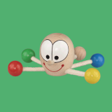 Dřevěné hračky Chobotnice těžítko - dřevěná hračka ručně malovaná Česká dřevěná hračka