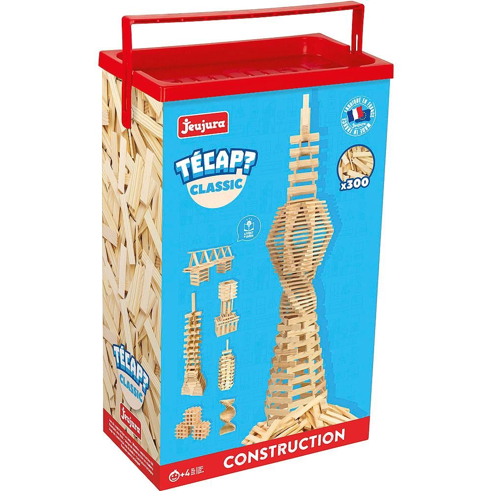 Dřevěné hračky Jeujura Dřevěná stavebnice Técap Classic 300 dílů