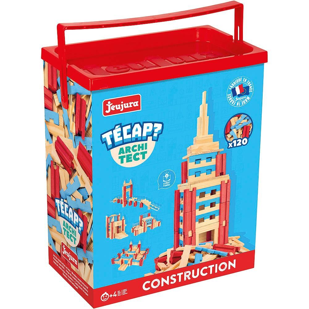 Dřevěné hračky Jeujura Dřevěná stavebnice Técap Architect 120 dílů