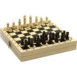 Dřevěné hračky Jeujura Dřevěné šachy a dáma v boxu