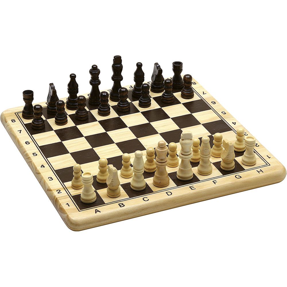 Dřevěné hračky Jeujura Dřevěné šachy a dáma