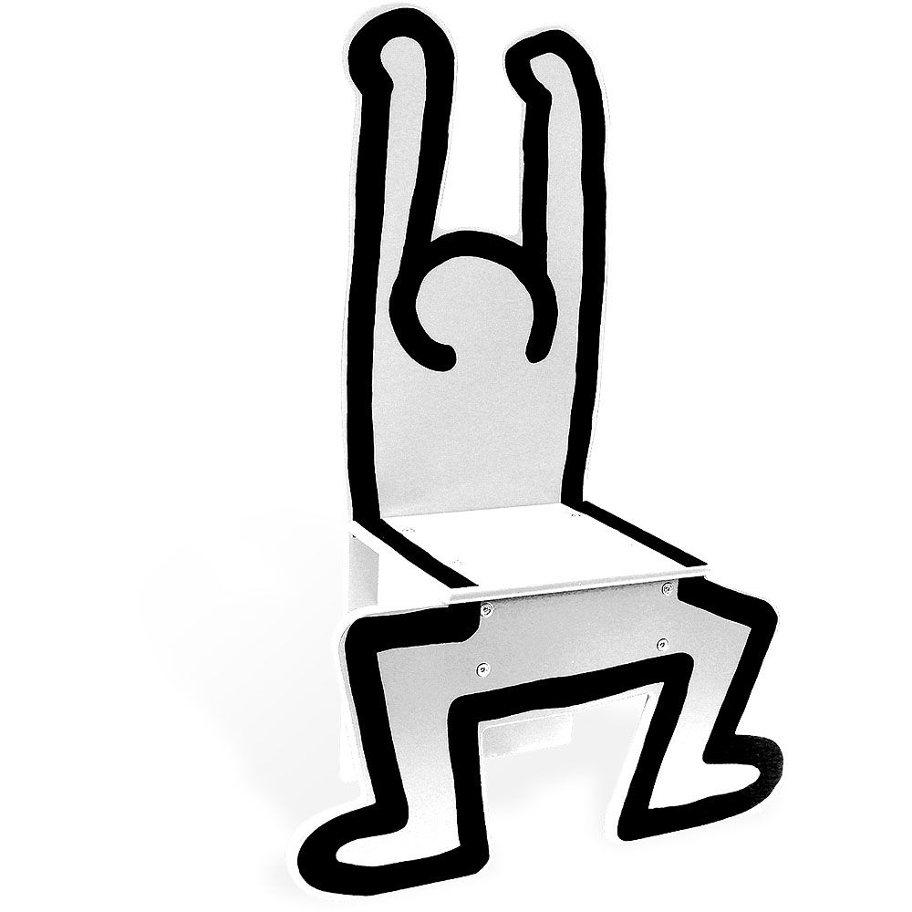 Dřevěné hračky Vilac Dřevěná židle Keith Haring bílá