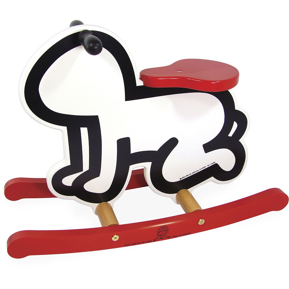 Dřevěné hračky Vilac Dřevěné houpadlo Keith Haring