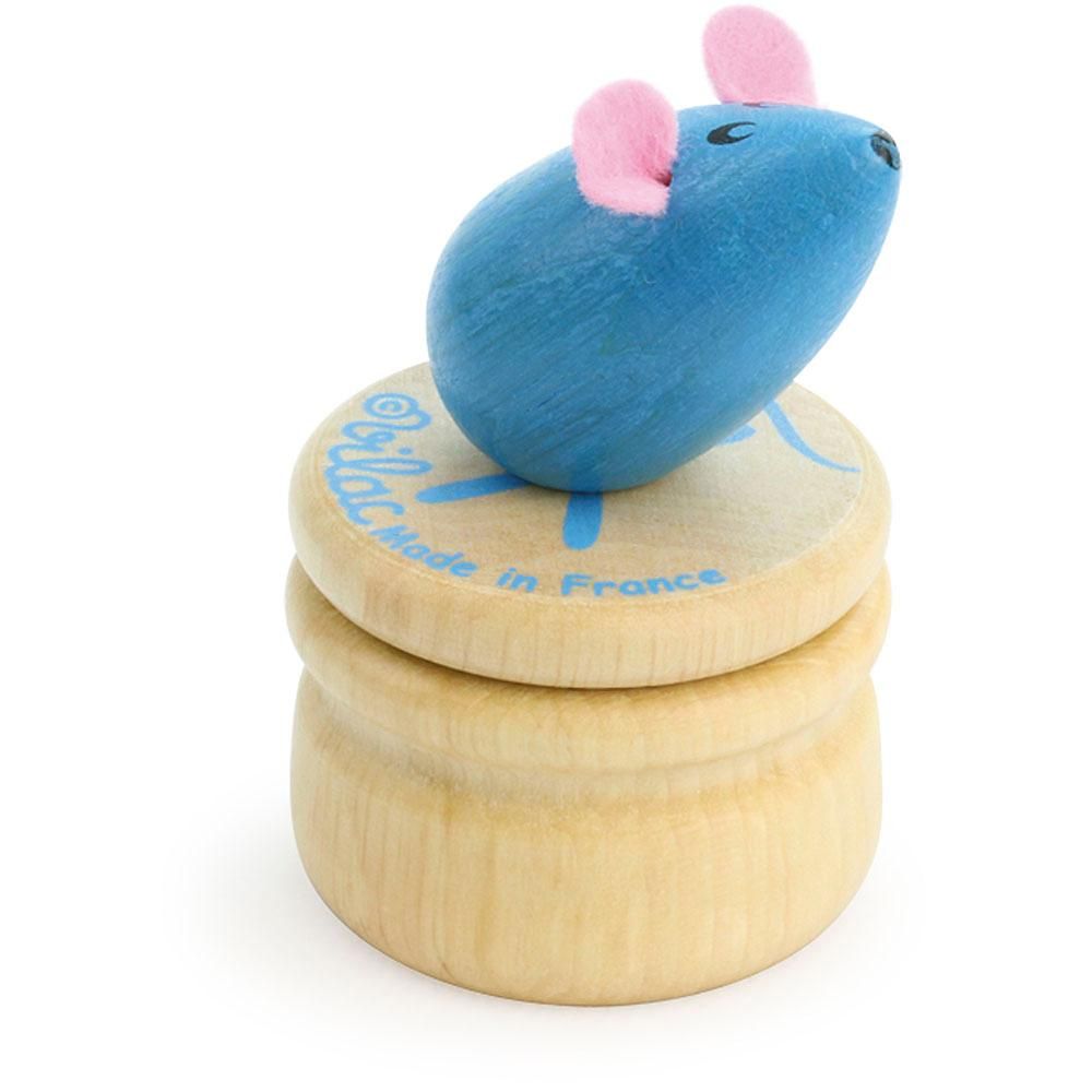 Dřevěné hračky Vilac Dřevěný box na zoubky Myška modrá