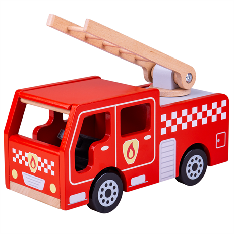 Dřevěné hračky Bigjigs Toys Dřevěné hasičské auto