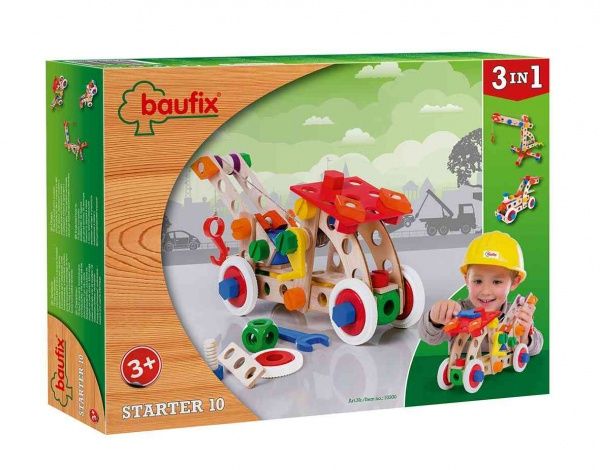 Dřevěné hračky Dřevěná stavebnice Baufix 10300 Starter 10