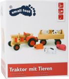 Dřevěné hračky Small Foot Dřevěný traktor s vlečkou a zvířátky Small foot by Legler