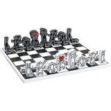 Dřevěné hračky Vilac Moderní dřevěné šachy Keith Haring