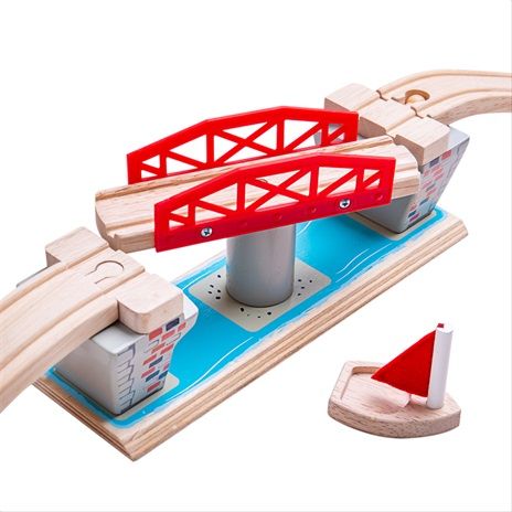Dřevěné hračky Bigjigs Rail Otočný most