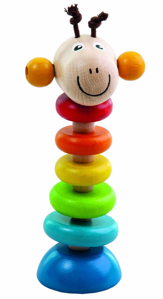 Dřevěné hračky Detoa Žirafa na gumě