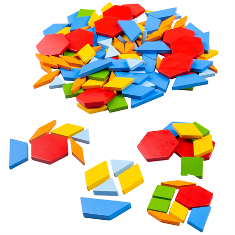 Dřevěné hračky Bigjigs Toys Dřevěná barevná mozaika