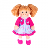 Dřevěné hračky Bigjigs Toys Látková panenka Maggie 34cm