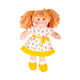Dřevěné hračky Bigjigs Toys Látková panenka Zoe 28cm