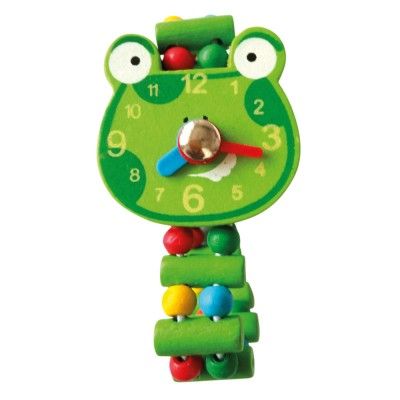 Dřevěné hračky Bino Dřevěné hodinky Žába