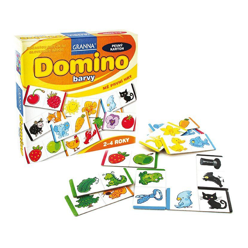 Dřevěné hračky Granna Domino barvy