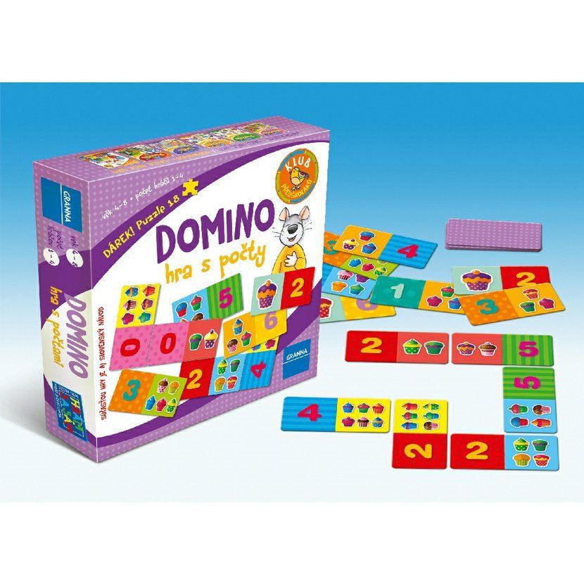 Dřevěné hračky Granna Domino hra s počty