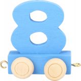 Dřevěné hračky Vagónek dřevěné vláčkodráhy - barevné číslice - číslo 8 small foot