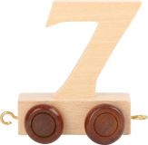 Dřevěné hračky Vagónek dřevěné vláčkodráhy - přírodní číslice - číslo 7 small foot