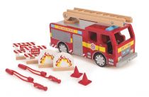 Dřevěné hračky Tidlo Dřevěný požární vůz