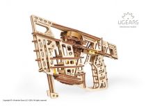 Dřevěné hračky Ugears 3D dřevěné mechanické puzzle Vystřelovací letadlo