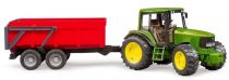 Dřevěné hračky Bruder Traktor John Deere a sklápěcí valník