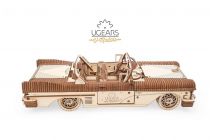 Dřevěné hračky Ugears 3D dřevěné mechanické puzzle VM-05 Auto (50's convertible)