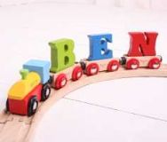 Dřevěné hračky Bigjigs Rail Vagónek dřevěné vláčkodráhy - Písmeno B
