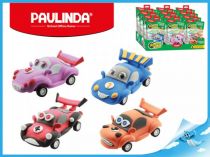 Dřevěné hračky Paulinda modelovací hmota Racing Time auto růžové Mikro Trading