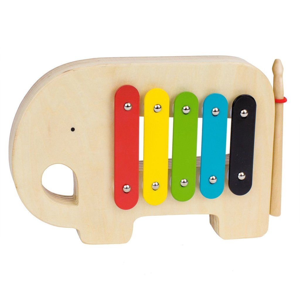 Dřevěné hračky Petit Collage Dřevěný xylofon slon